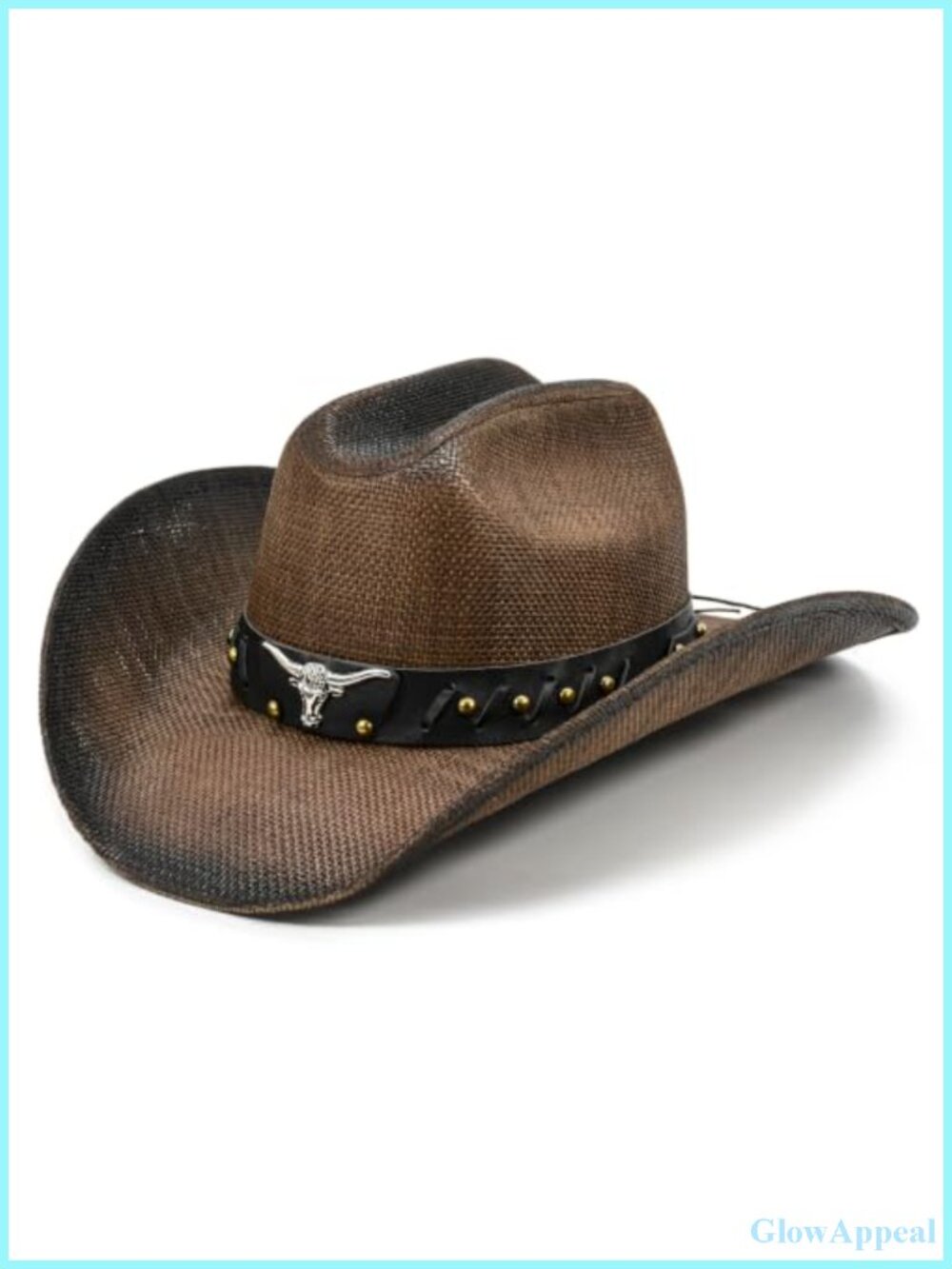 Straw Cowboy Hat Cattleman Crease Wide Brim Shapeable Sun Protection